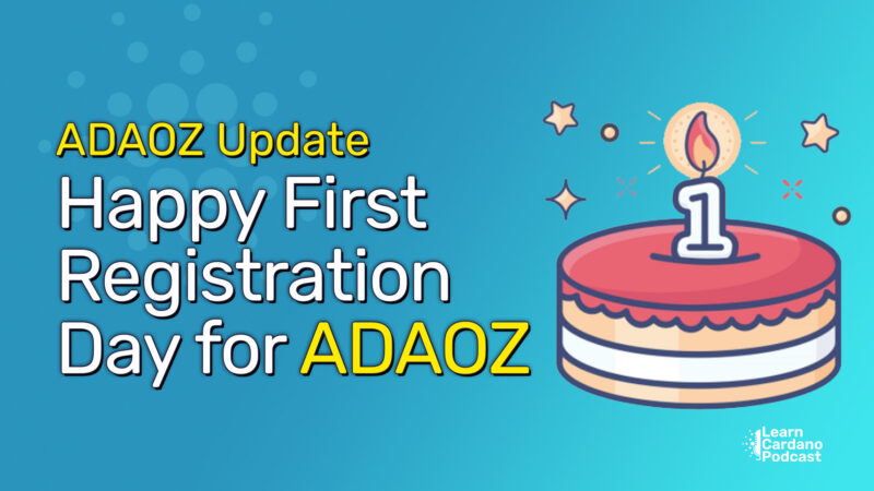 ADAOZ Cardano Stake Pool Australia Registration Day